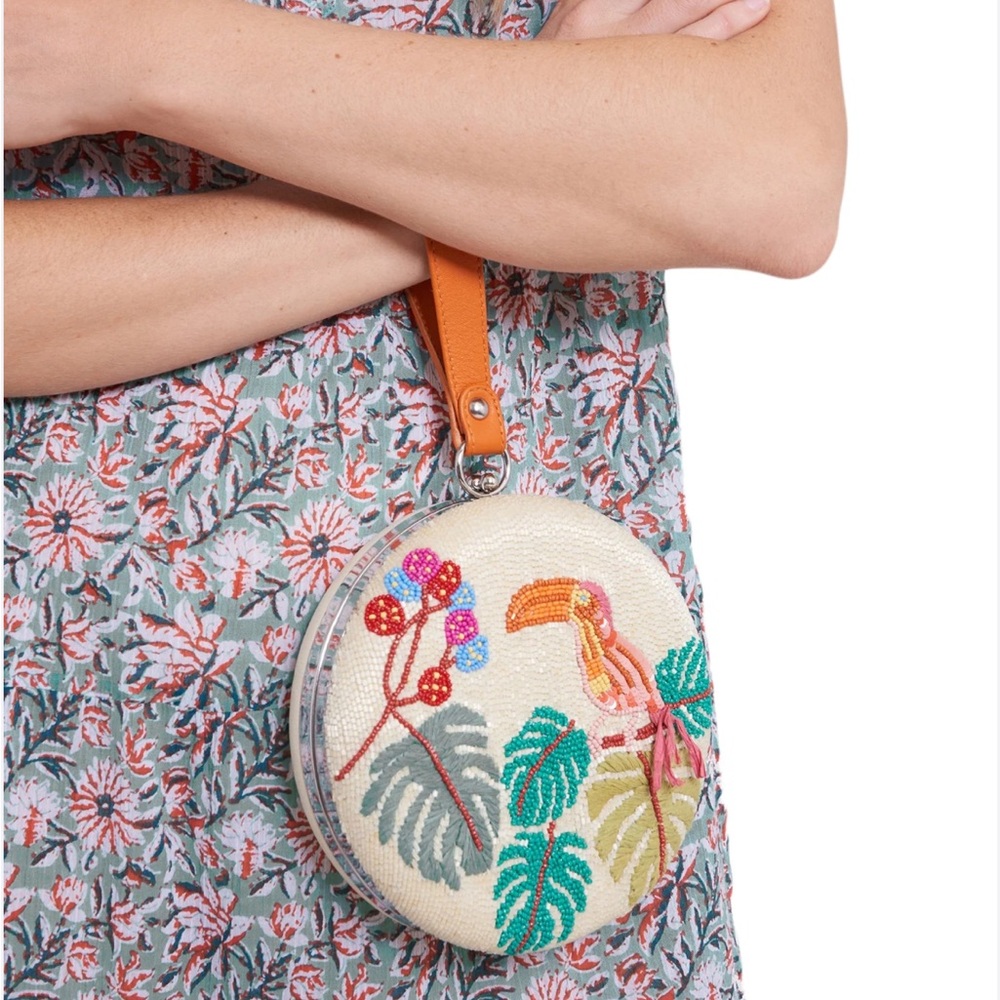 Toucan Willa Beaded Clutch